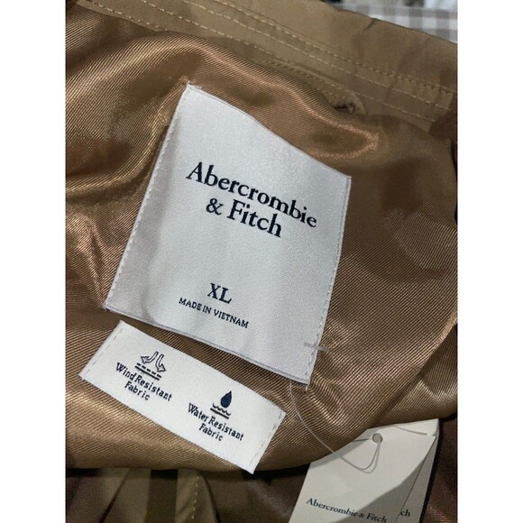 Abercrombie & Fitch Women's Relaxed Short Trench Coat size XL NWT Caramel - Picture 7 of 11